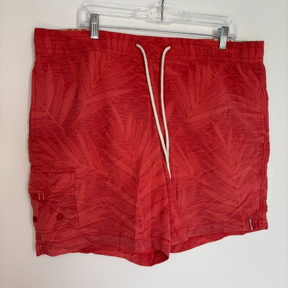 Tommy Bahama Other - TOMMY BAHAMA Relax Swim Trunk Men XL Mesh Lined Orange Pocket Pull On Drawstring